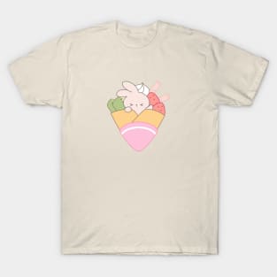 Adorable Bunny Says Hi from Inside this Sweet Delight! T-Shirt